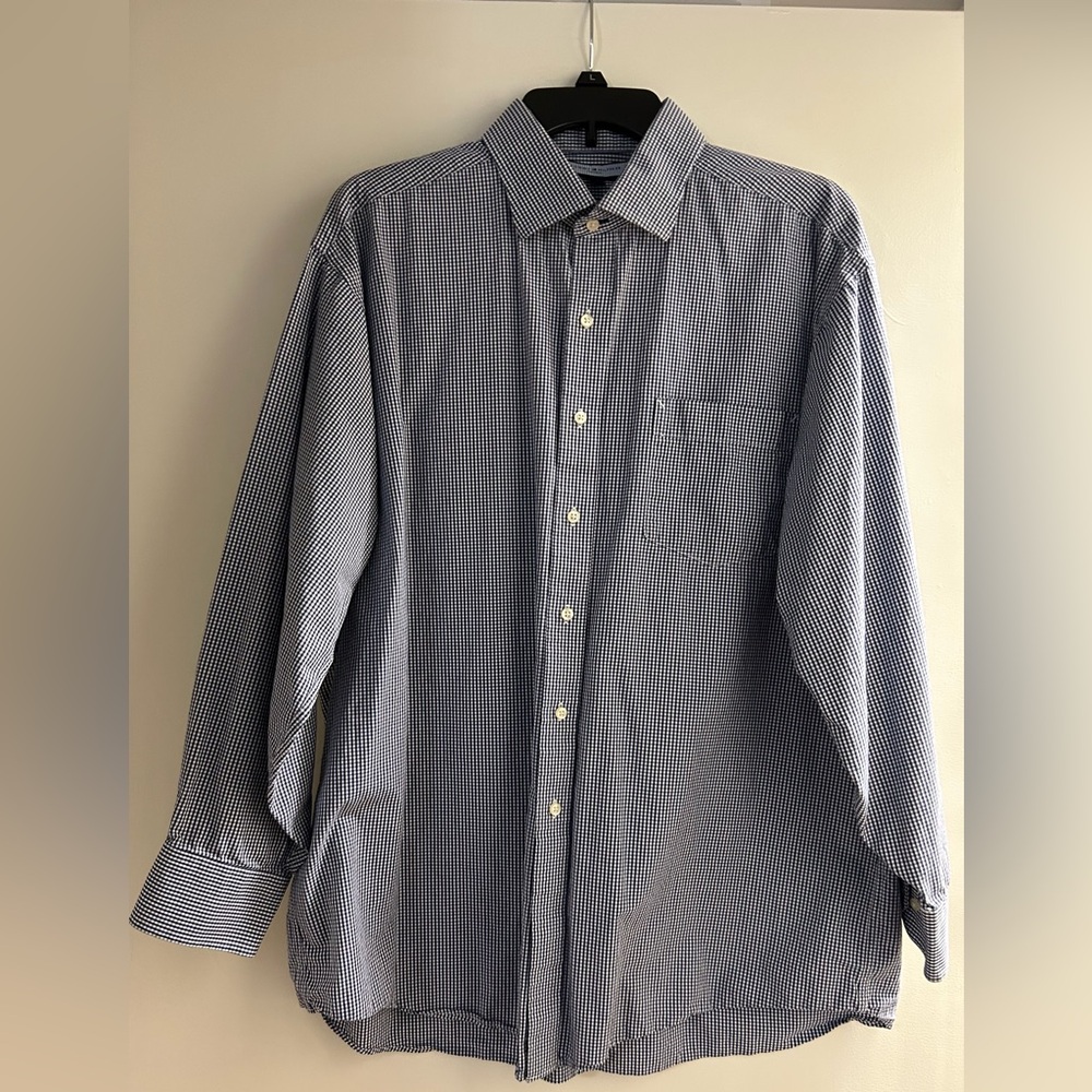 Men’s Tommy Hilfiger long sleeve Blue & White check shirt